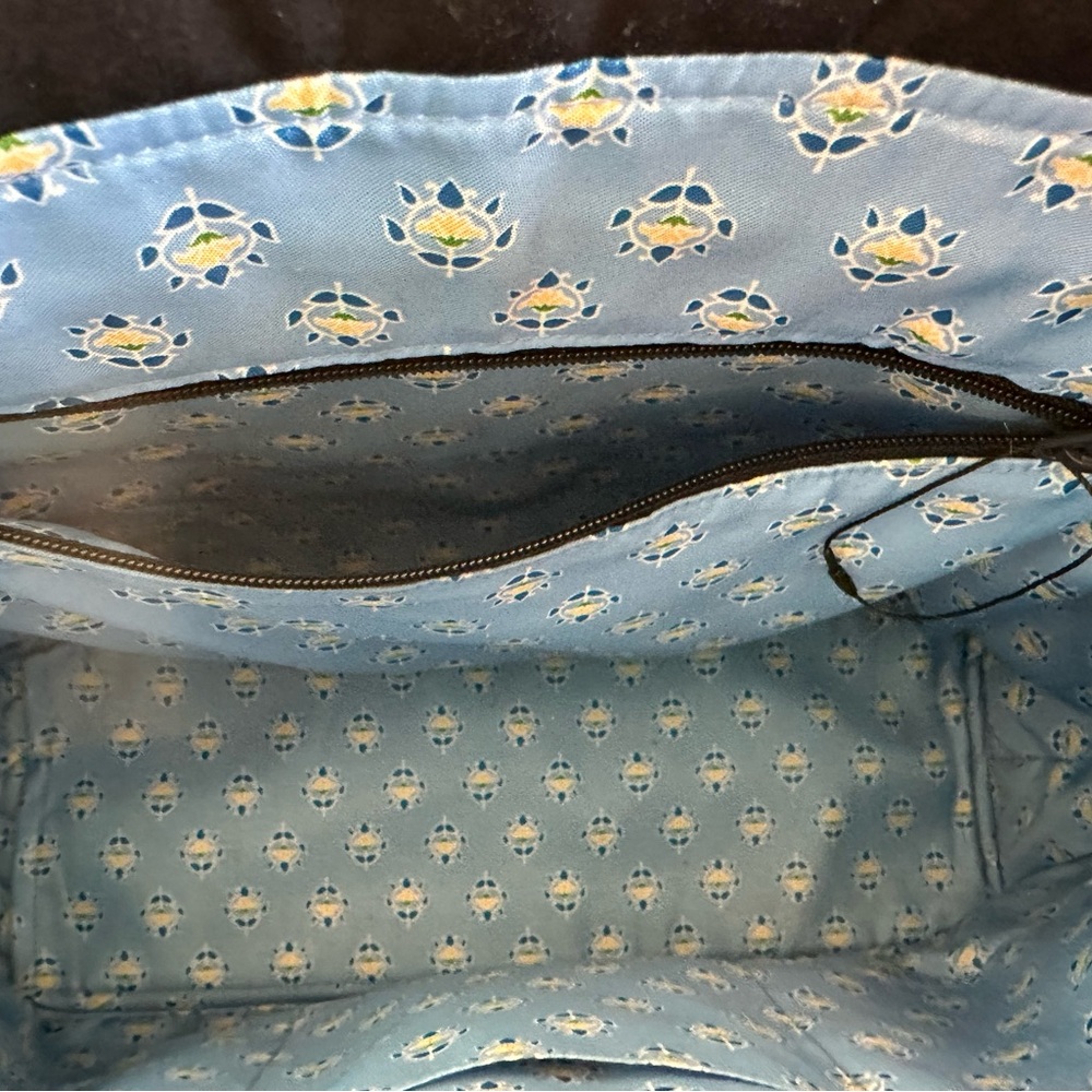 Vera Bradley Navy Quilted Tote Bag - Picture 4 of 5